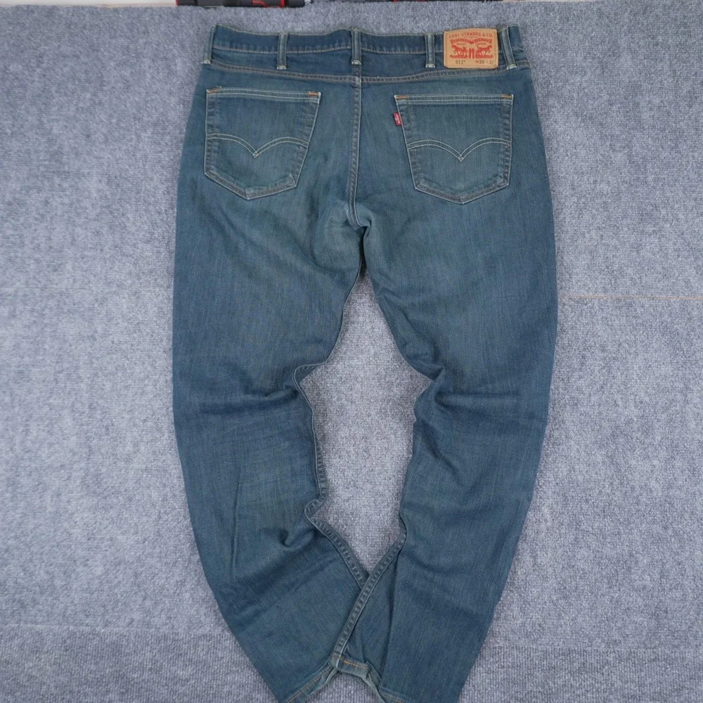 Levi's 511 Slim Fit Jeans Mens W38 L32 Blue Denim 04511-0408